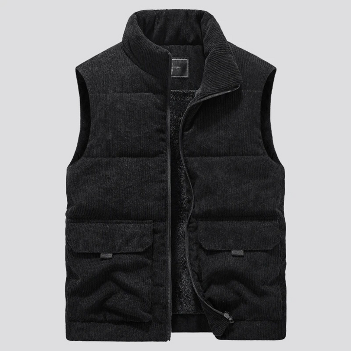 Nathan - Ribfluwelen wintervest