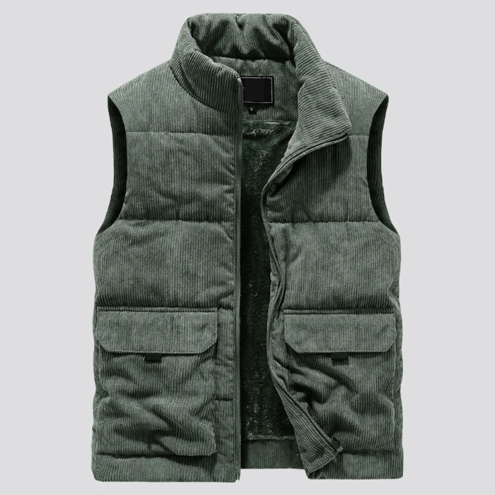 Nathan - Ribfluwelen wintervest