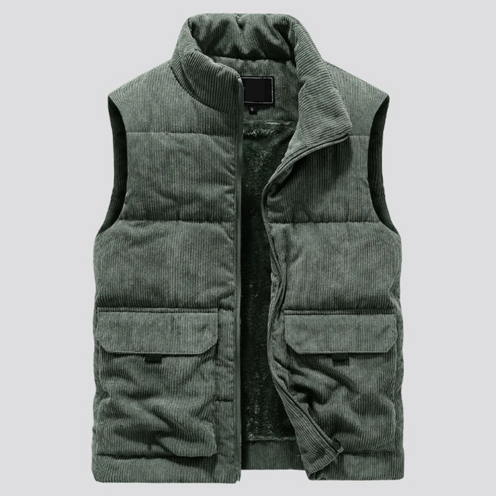 Nathan - Ribfluwelen wintervest