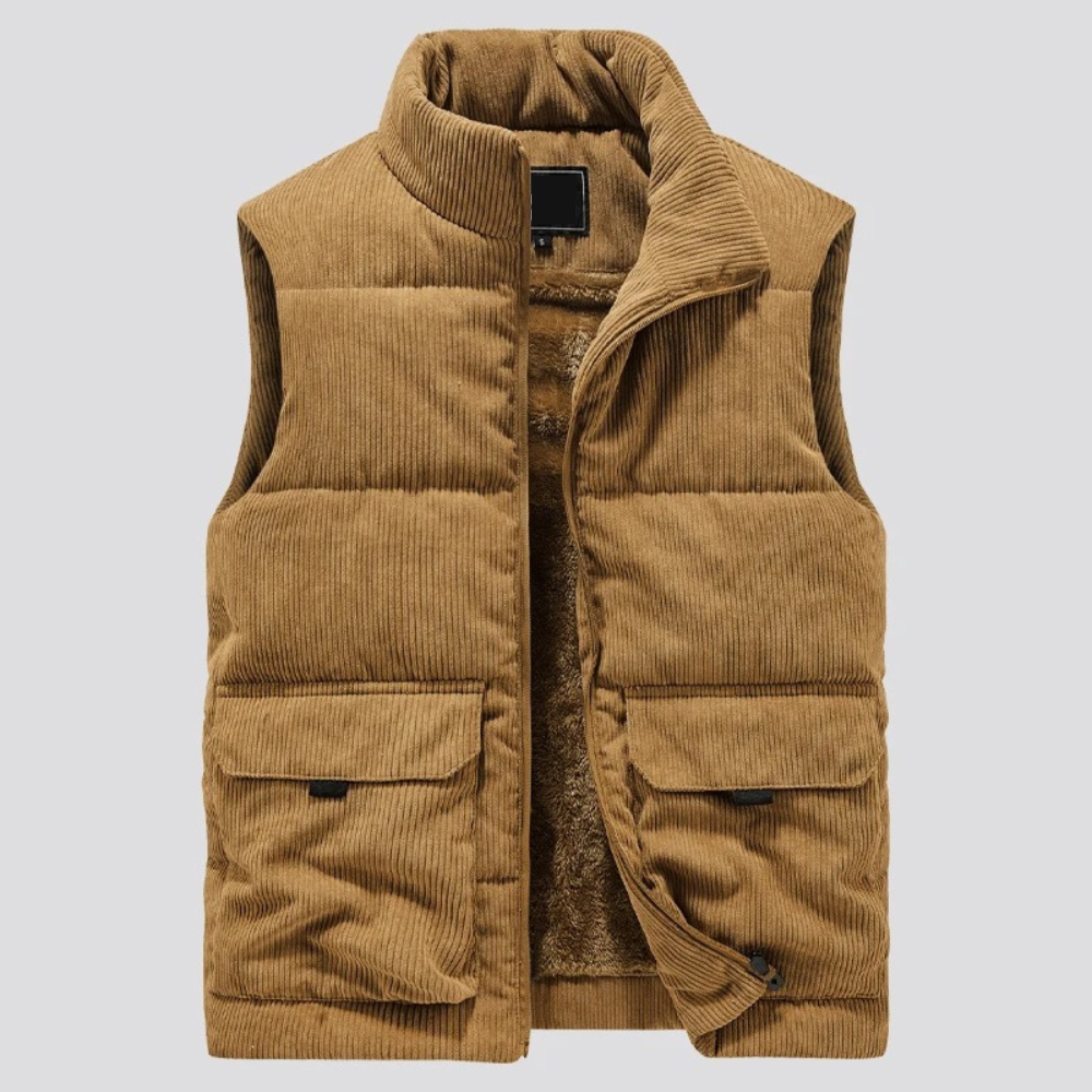 Nathan - Ribfluwelen wintervest