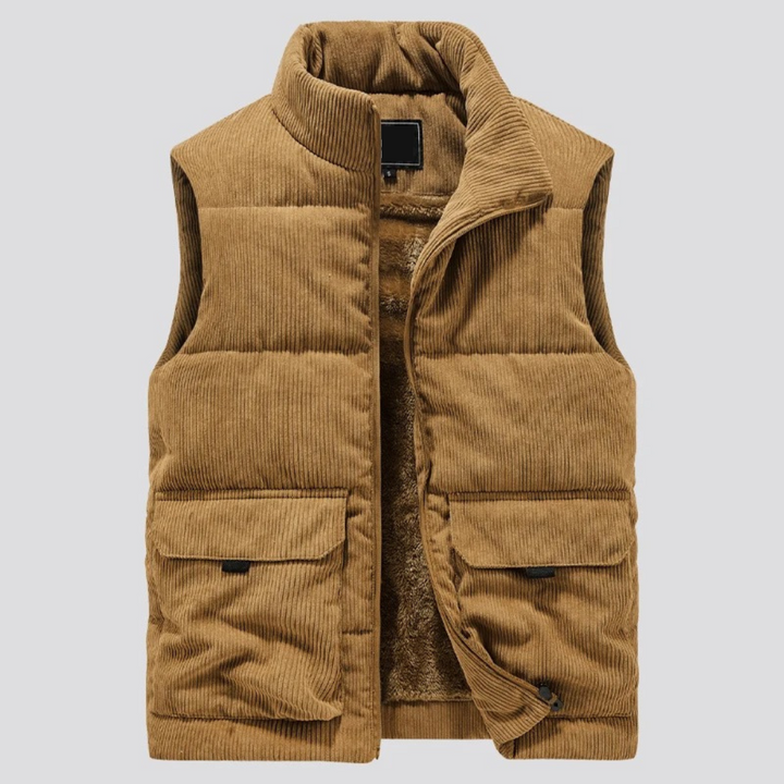 Nathan - Ribfluwelen wintervest