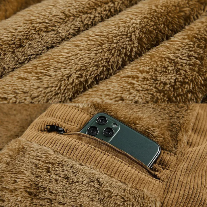 Nathan - Ribfluwelen wintervest